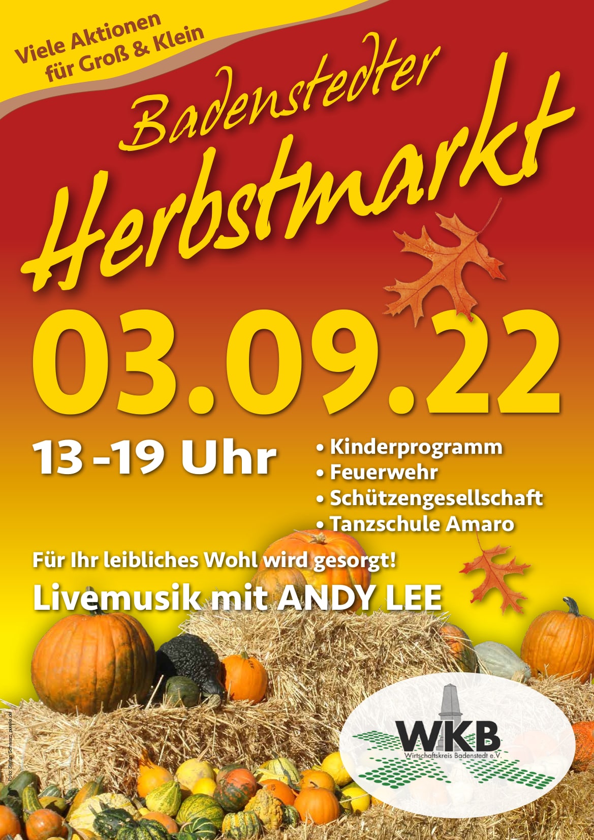 Plakat Herbstmarkt 2022 Wirtschaftskreis Badenstedt